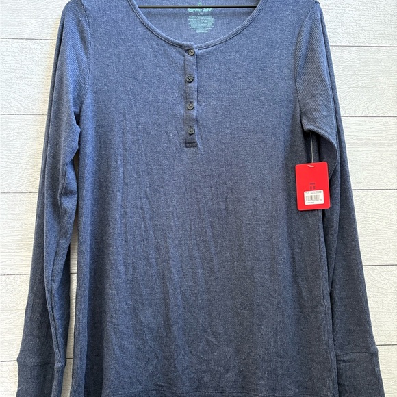 Tommy John Women's Downtime Henley long sleeve pajama sleep top, Size Large, NWT - Picture 4 of 10